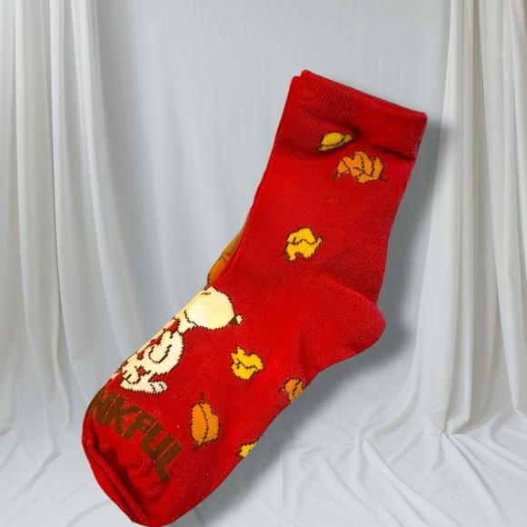 Peanuts Snoopy Thanksgiving Fall Crew Socks Lot of 6 | Women’s 9-11 | NWT - Picture 2 of 3